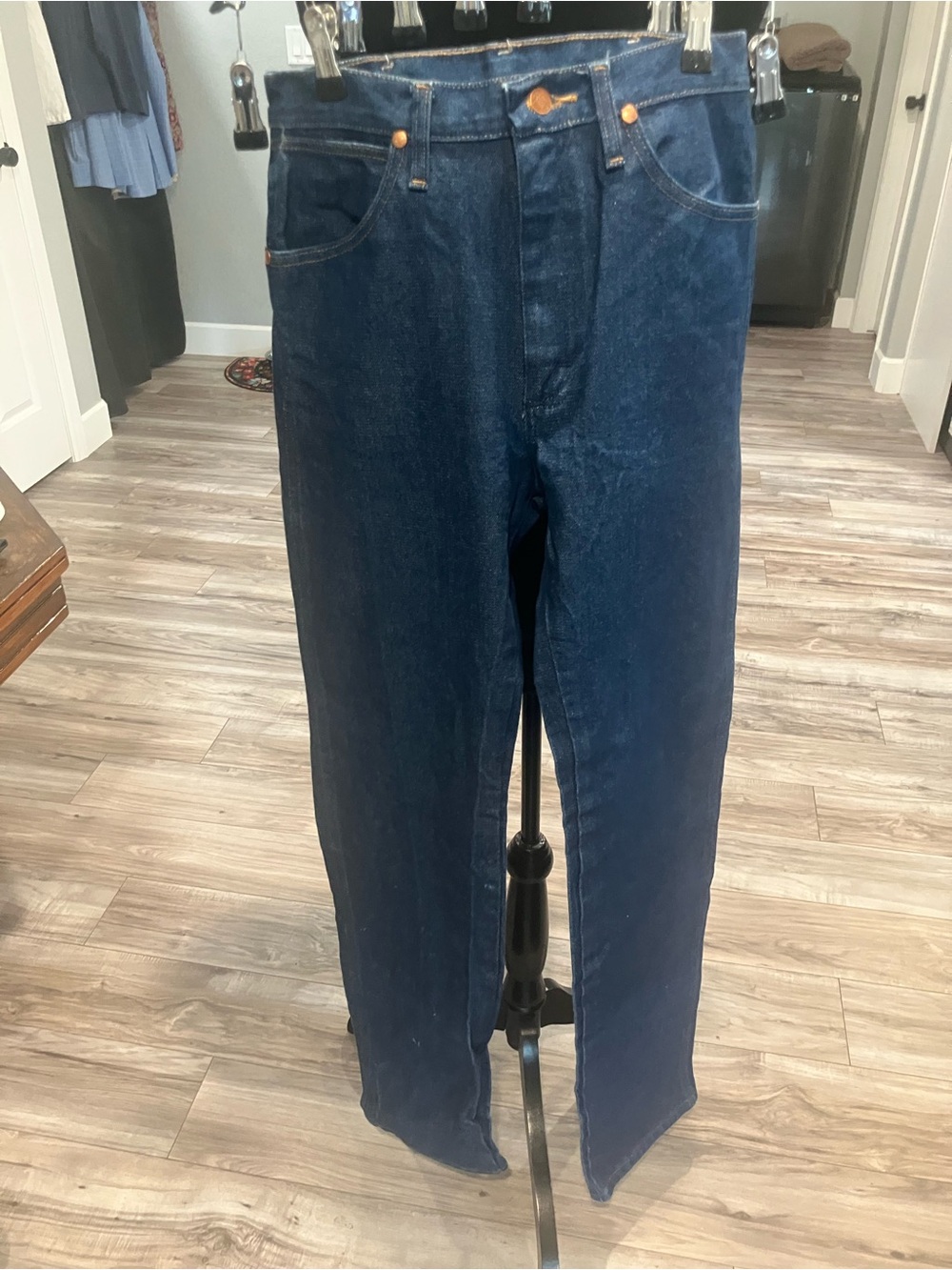 Wrangler Dark Blue Denim Jeans with White Label